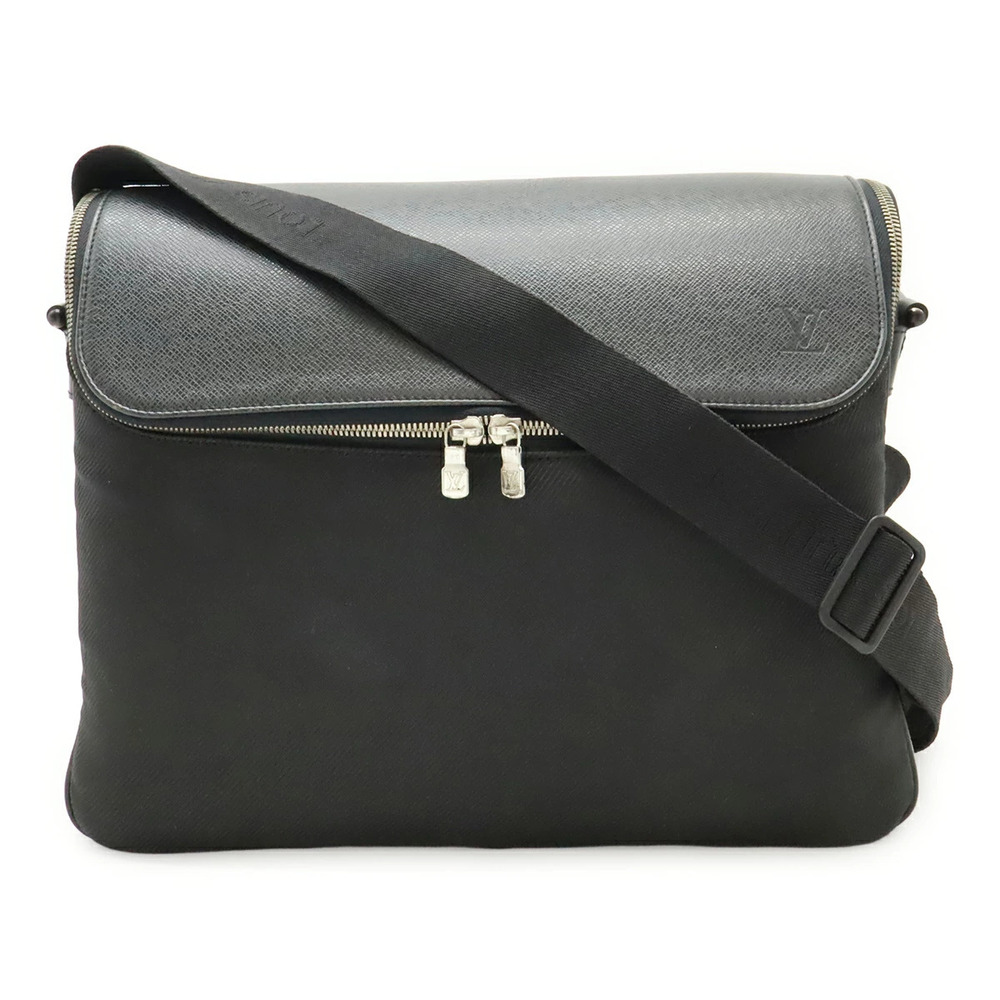 LOUIS VUITTON Taiga Taimir Messenger Crossbody Leather Canvas Ardoise